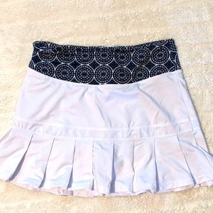 Blue and White Skort